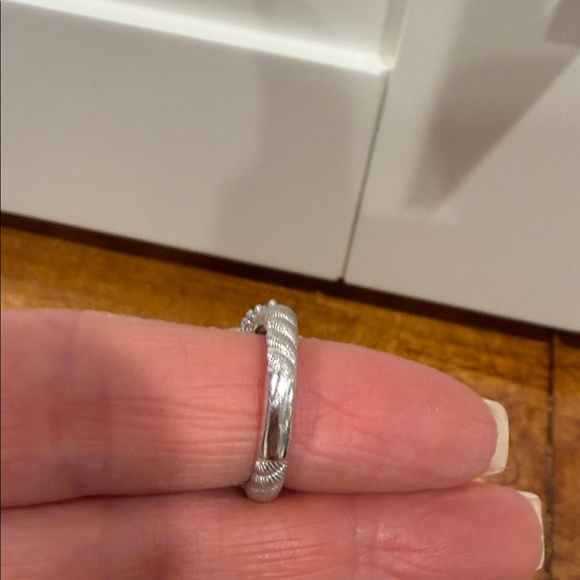 Judith Ripka Sterling Silver & White Drusy Ring W/Diamonique Accents - Picture 2 of 4